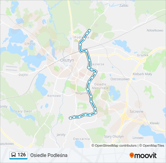 126 bus Line Map