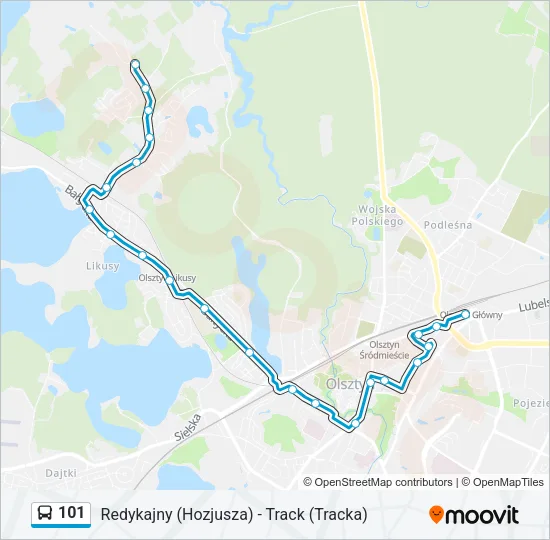 101 Bus Line Map