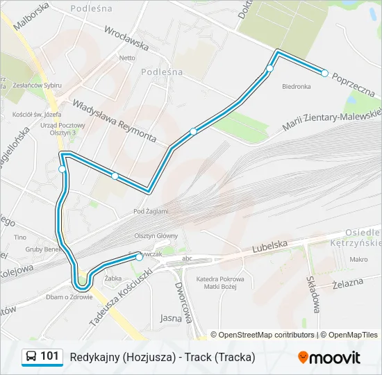 101 Bus Line Map
