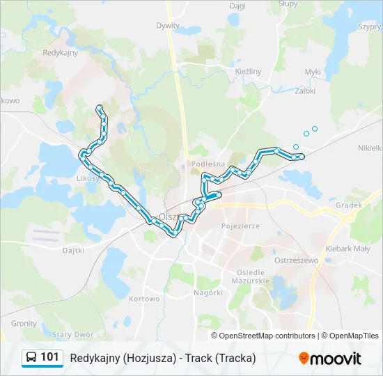 101 Bus Line Map