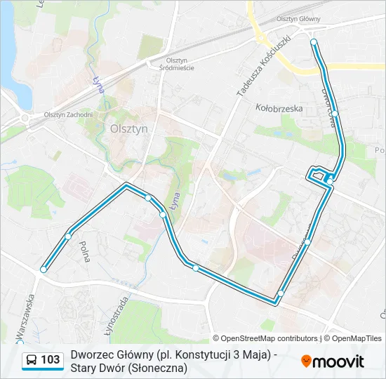 103 Bus Line Map