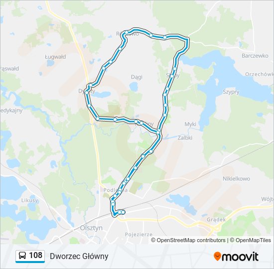 108 bus Line Map