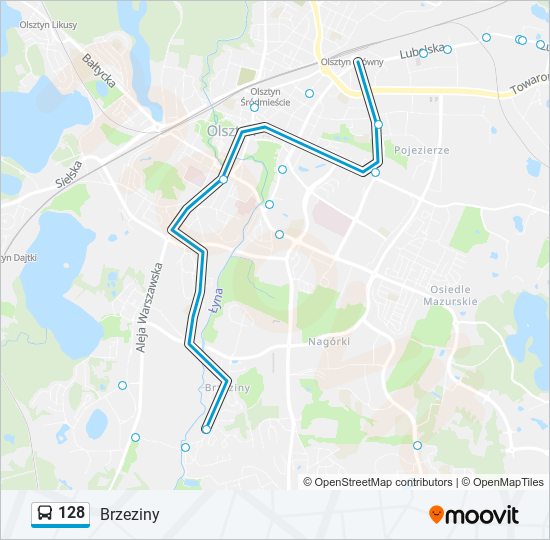 128 bus Line Map