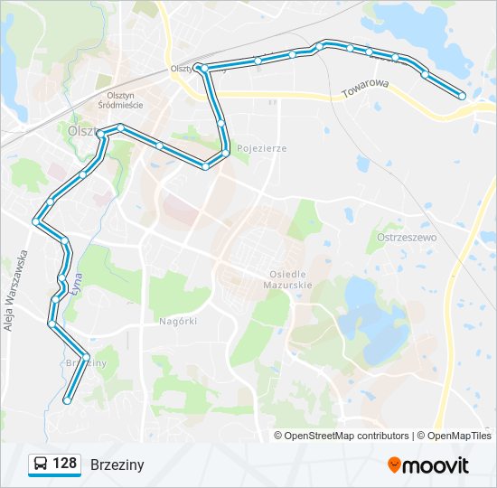 128 bus Line Map