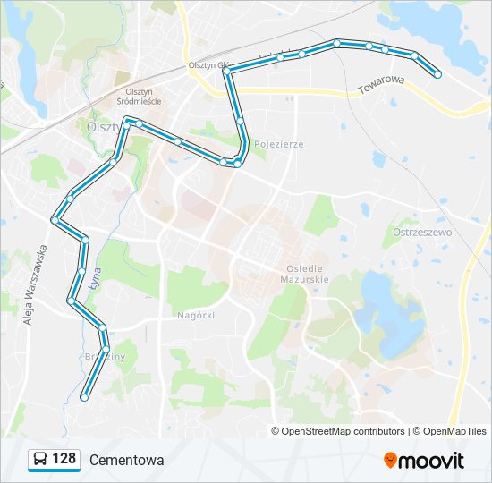 128 bus Line Map