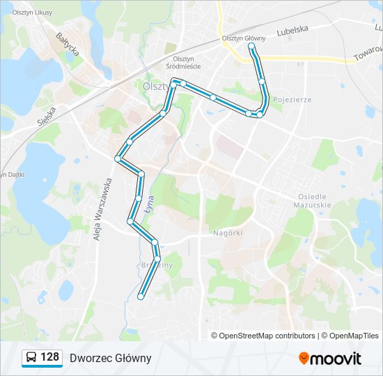 128 bus Line Map