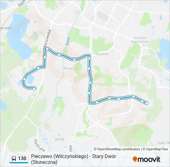 130 Bus Line Map