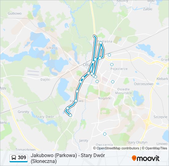 309 bus Line Map