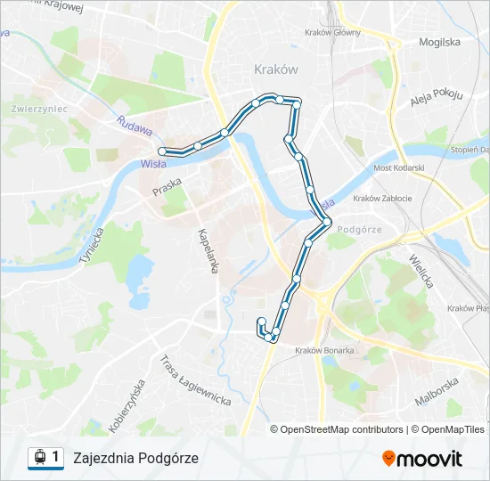 1 Light Rail Line Map