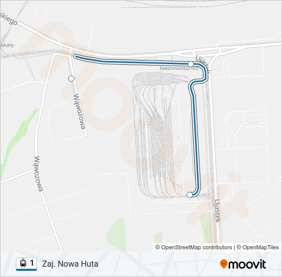 1 light rail Line Map