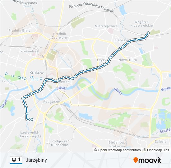 1 light rail Line Map