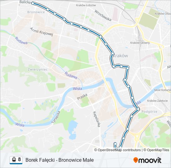 8 light rail Line Map