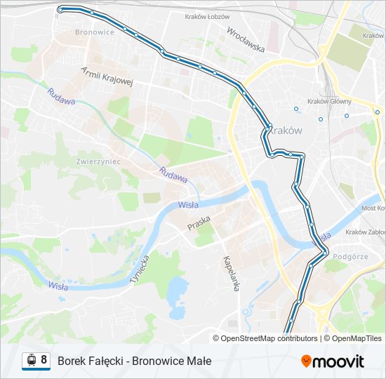 8 light rail Line Map