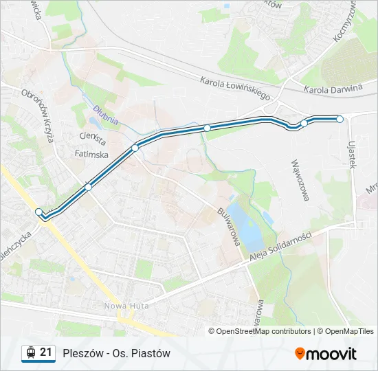 21 Light Rail Line Map