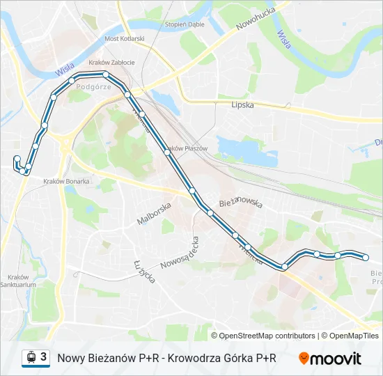 3 Light Rail Line Map