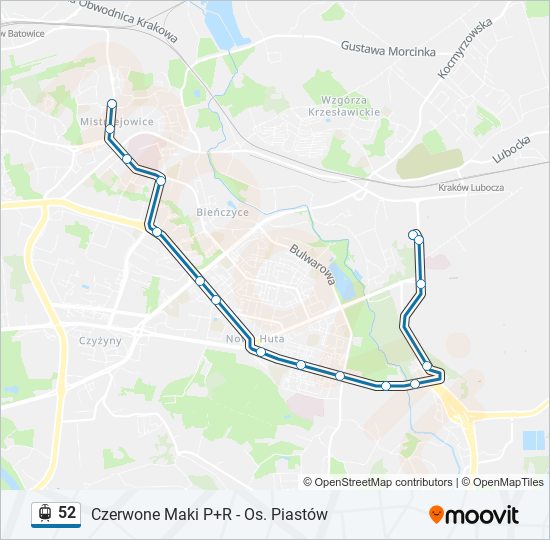 52 light rail Line Map