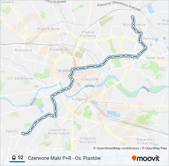 52 light rail Line Map