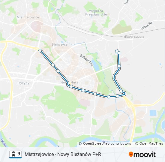 9 light rail Line Map