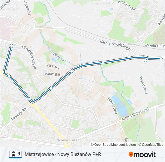 9 light rail Line Map