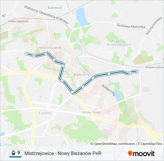9 Light Rail Line Map