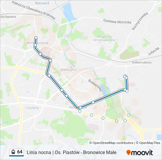 64 light rail Line Map