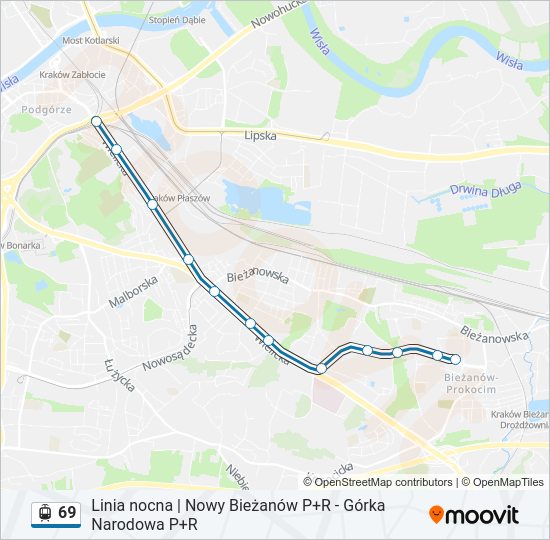 69 light rail Line Map