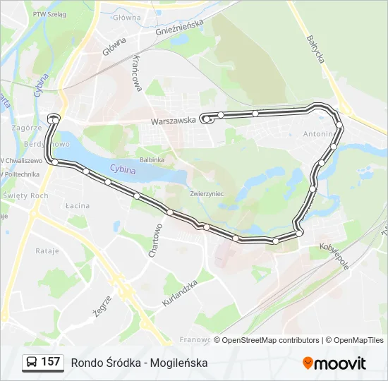 Автобус 157: карта маршрута