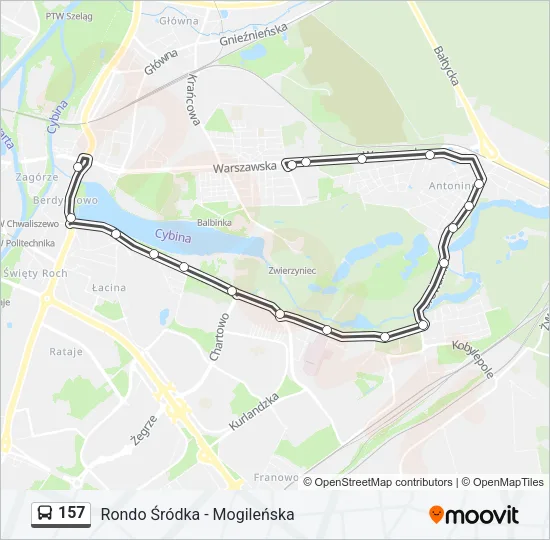 Автобус 157: карта маршрута