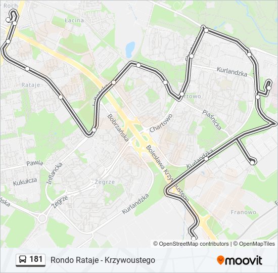 181 bus Line Map