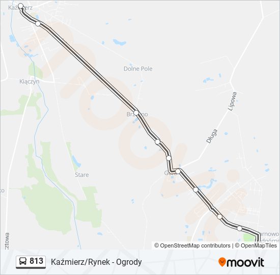 813 bus Line Map