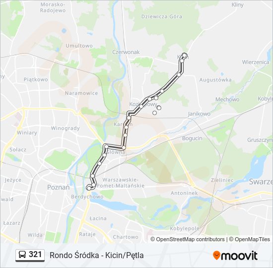 321 bus Line Map