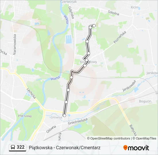 322 Bus Line Map