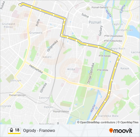 18 light rail Line Map