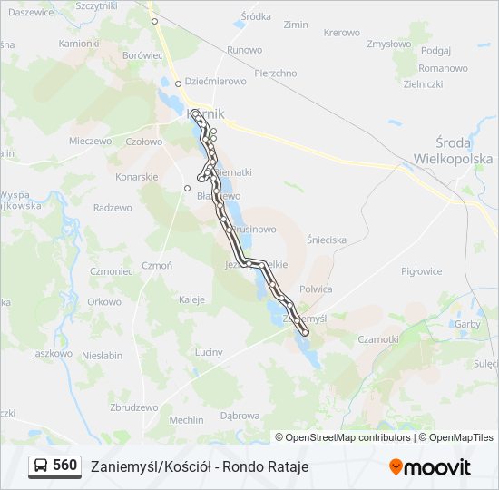 560 bus Line Map