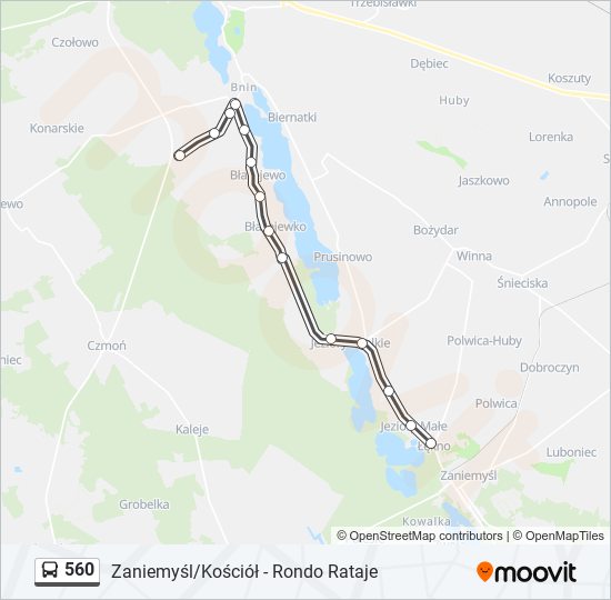 560 bus Line Map