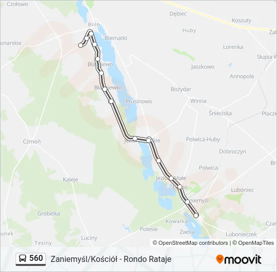 560 Bus Line Map