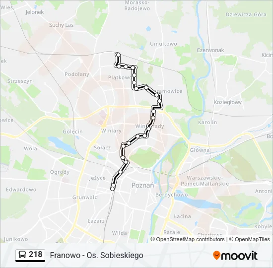 218 Bus Line Map
