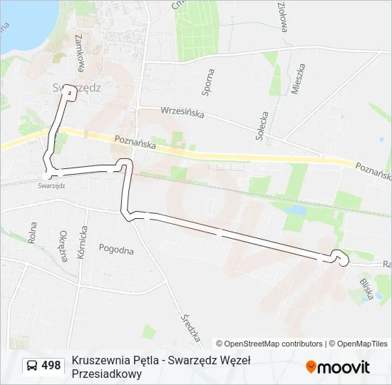 498 Bus Line Map