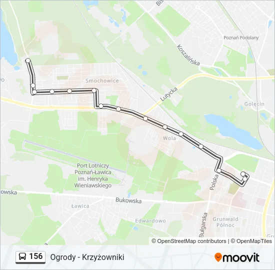 Автобус 156: карта маршрута