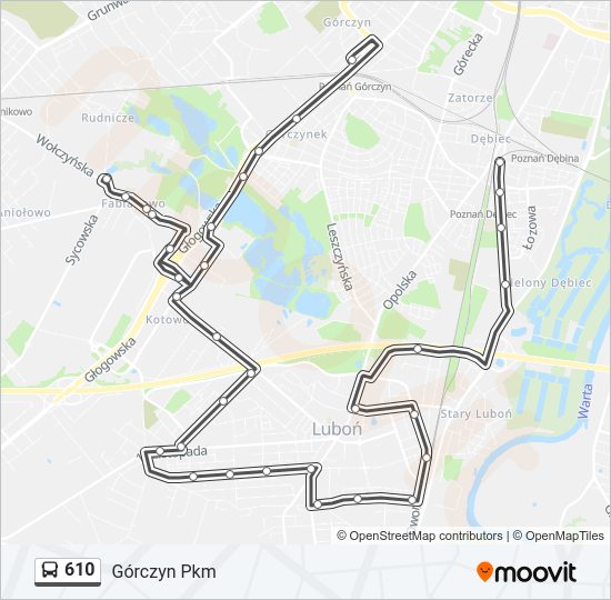 610 bus Line Map