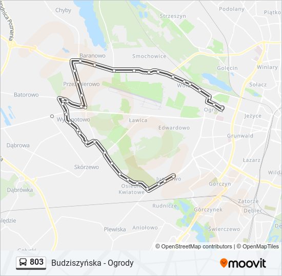 803 bus Line Map