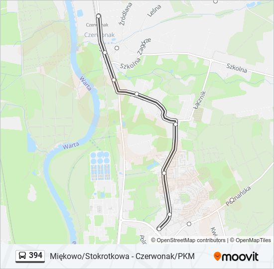 394 bus Line Map