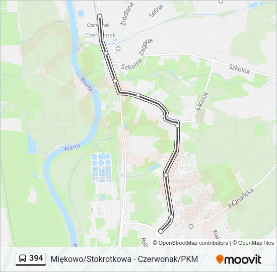 Автобус 394: карта маршрута