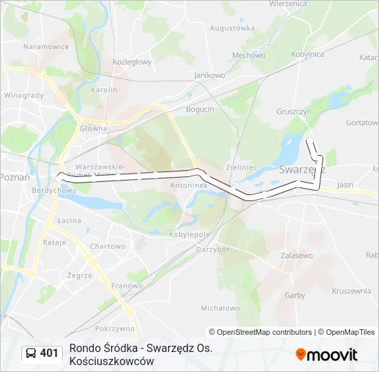 401 Bus Line Map