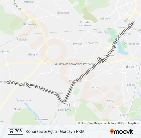 703 bus Line Map