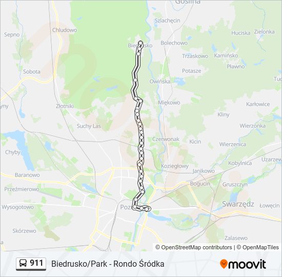 911 bus Line Map