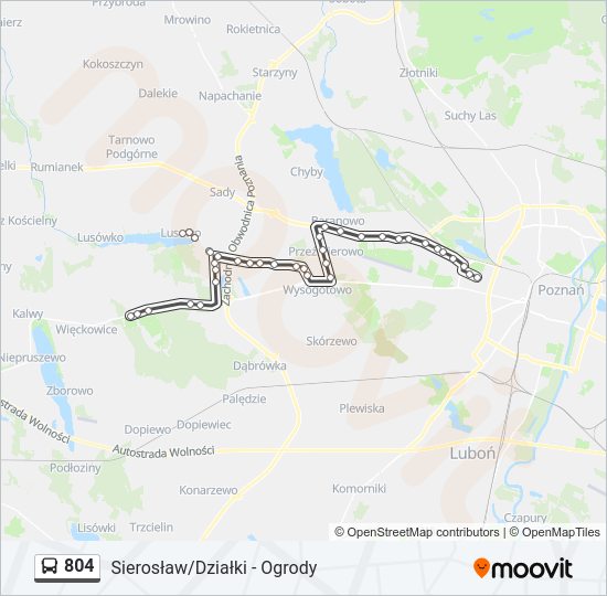 804 bus Line Map