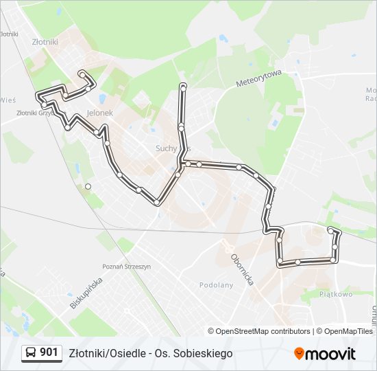 901 bus Line Map