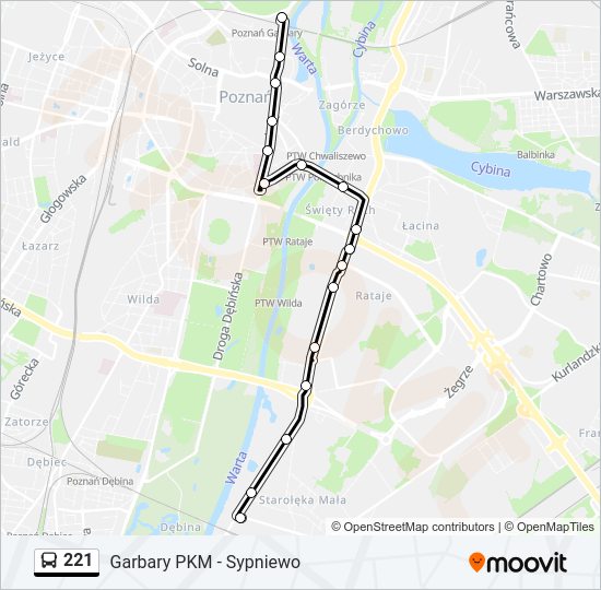 221 bus Line Map