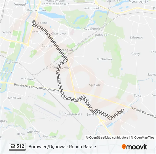 512 Bus Line Map